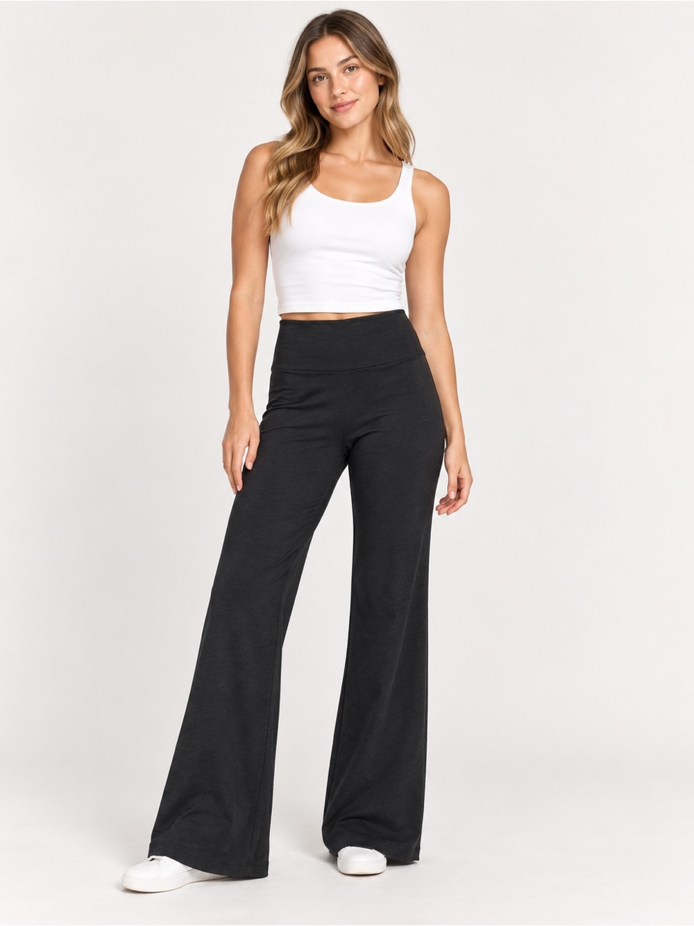 NWOT Kirkland Signature Charcoal  Wide-Leg High Waist Lounge Pants